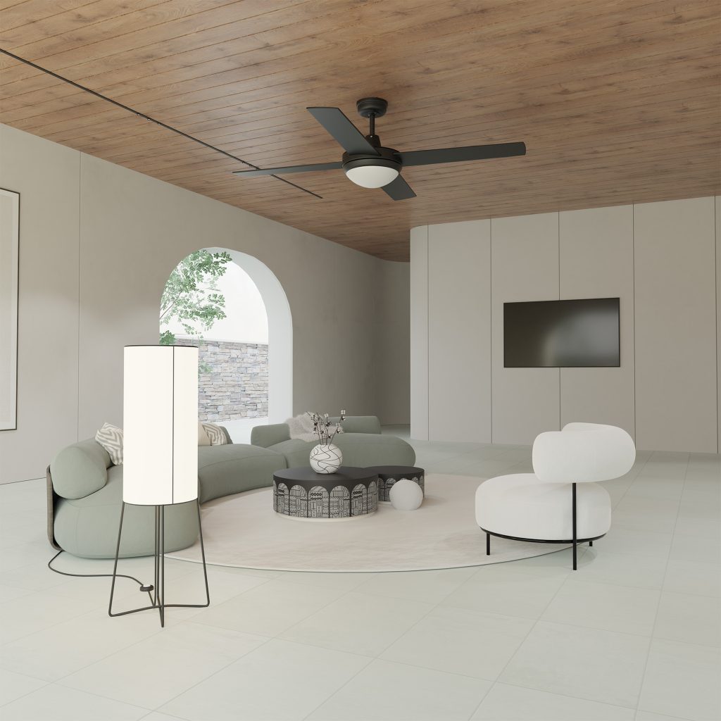 calibo ascot ceiling fan in modern living room